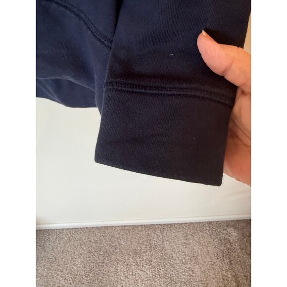 Athleta Long Sleeve Asymmetrical Zip Cityscape Sweatshirt Blue Women's Size XXS - Picture 5 of 10